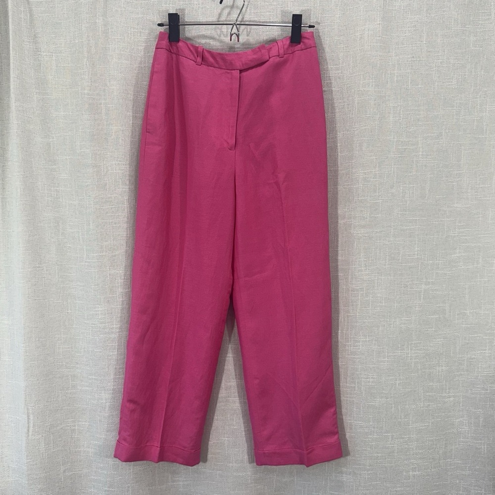 David N Women's Size 4 Crop Pant NWT Pink Rayon/Linen Blend Feminine Career